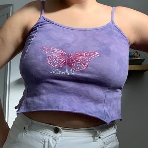 (SOLD) Y2K Butterfly crop top